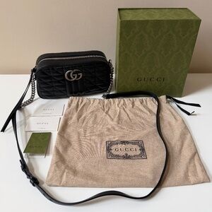 Gucci GG Marmont Small Matelassé Chain Crossbody Bag